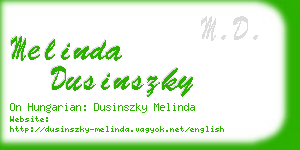 melinda dusinszky business card